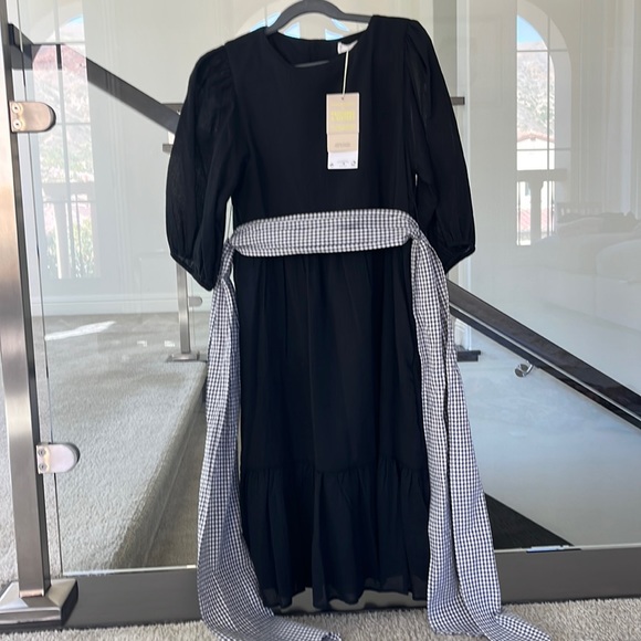 MNG Mango Kids Black Dress size 10 T - Picture 1 of 5